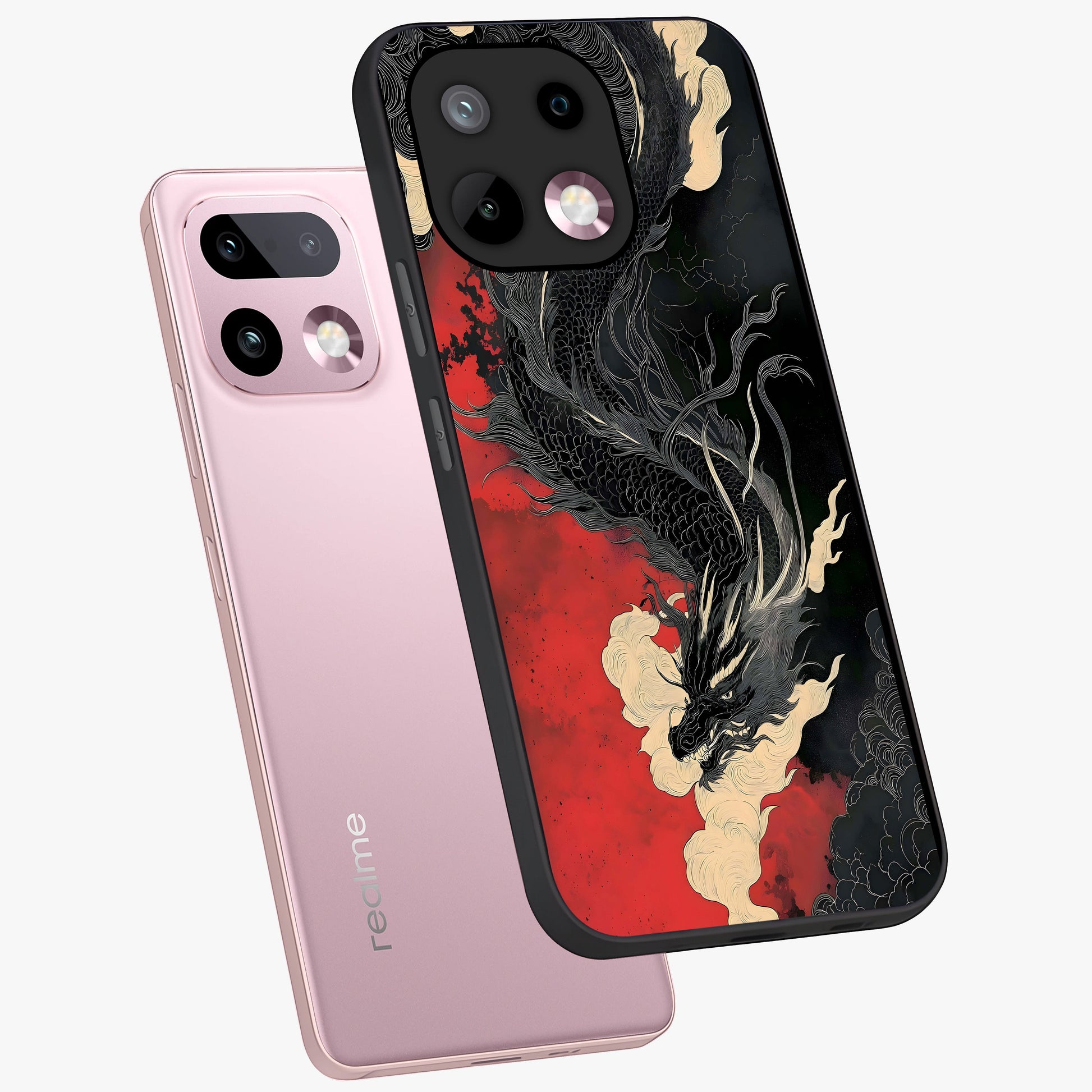 Shadow Dragon Fury Glass Case displayed in angled mockup highlighting powerful dragon illustration with dark fantasy aesthetic.