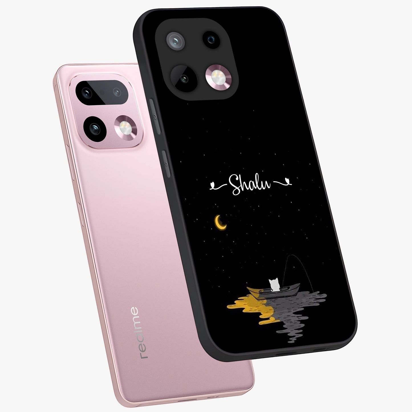 Silent Night Row Glass Case displayed in angled mockup highlighting peaceful evening design with dreamy night aesthetic.