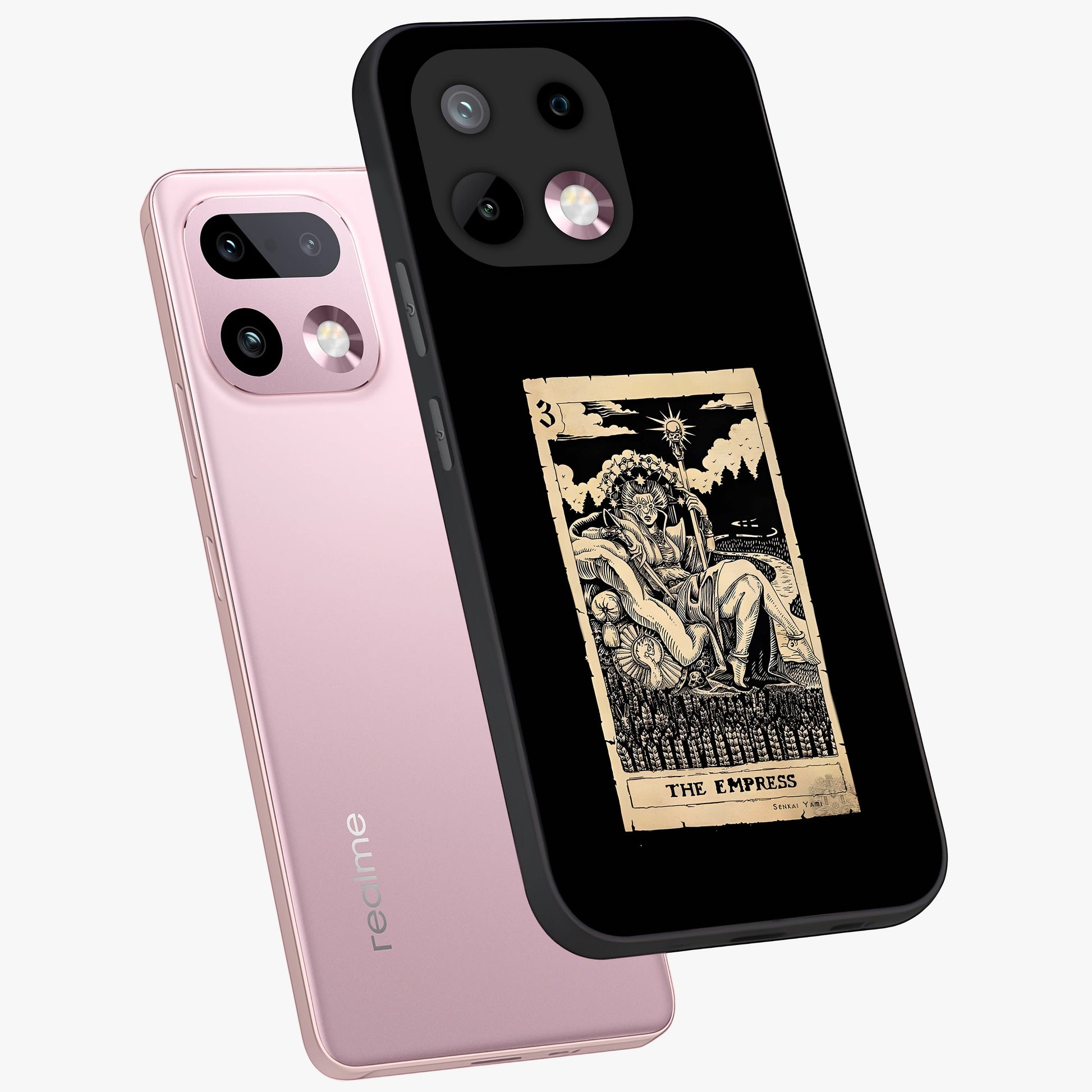 The Empress Glass Case displayed in angled mockup highlighting elegant royal design with majestic aesthetic style.
