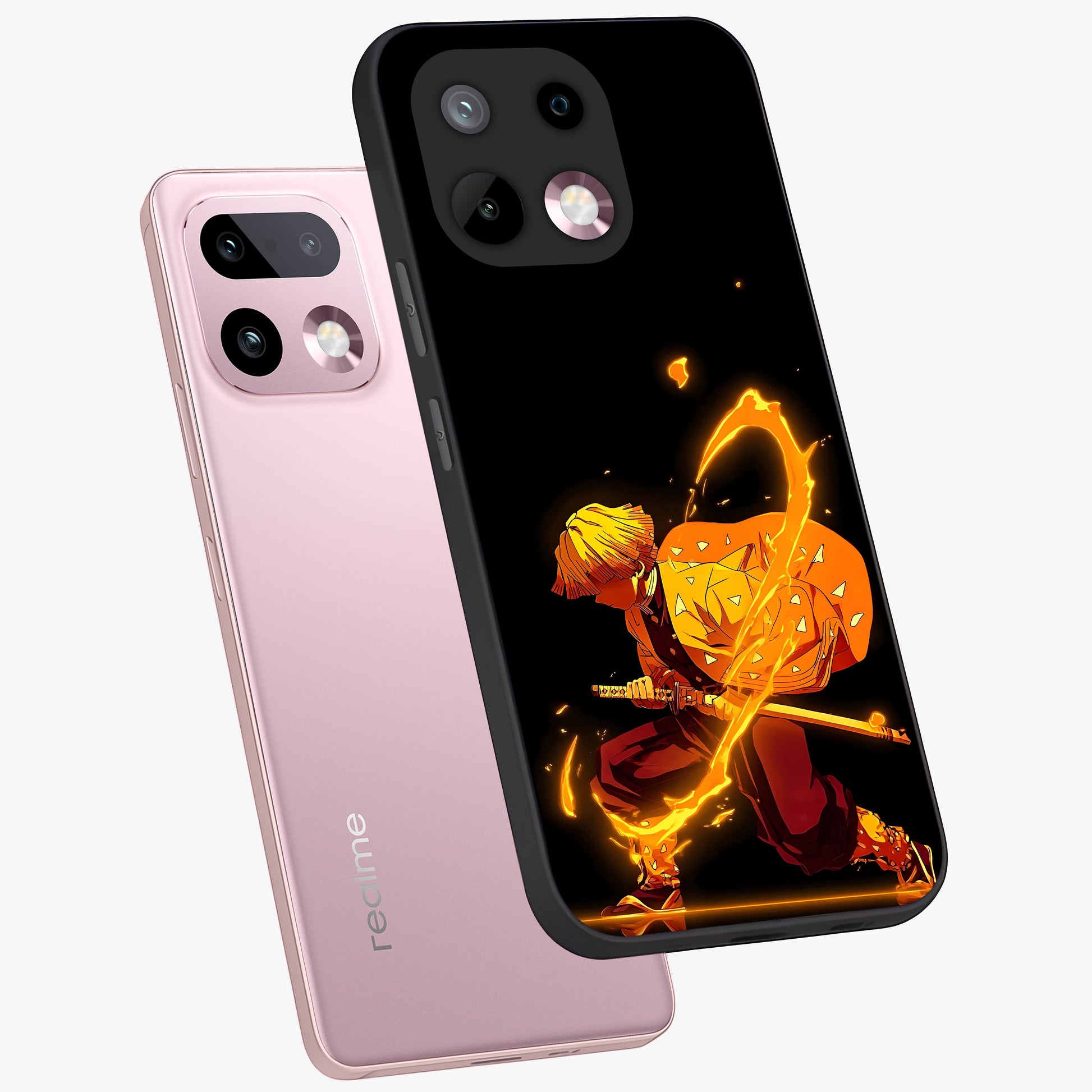 Thunder Flame Execution Glass Case displayed in angled mockup highlighting dramatic fire themed design with intense fantasy aesthetic.