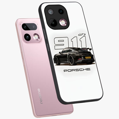 Turbo Legacy Icon Glass Case displayed in angled mockup highlighting dynamic automotive design with performance aesthetic.