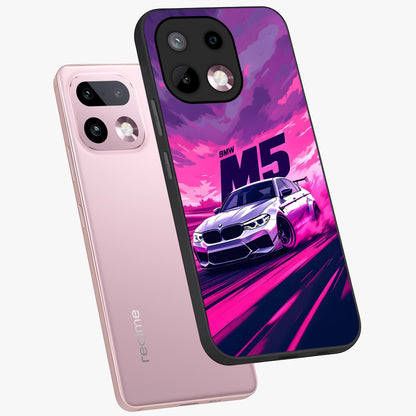 Velocity Drift Pulse Glass Case displayed in angled mockup highlighting dynamic drift design with sporty automotive aesthetic.
