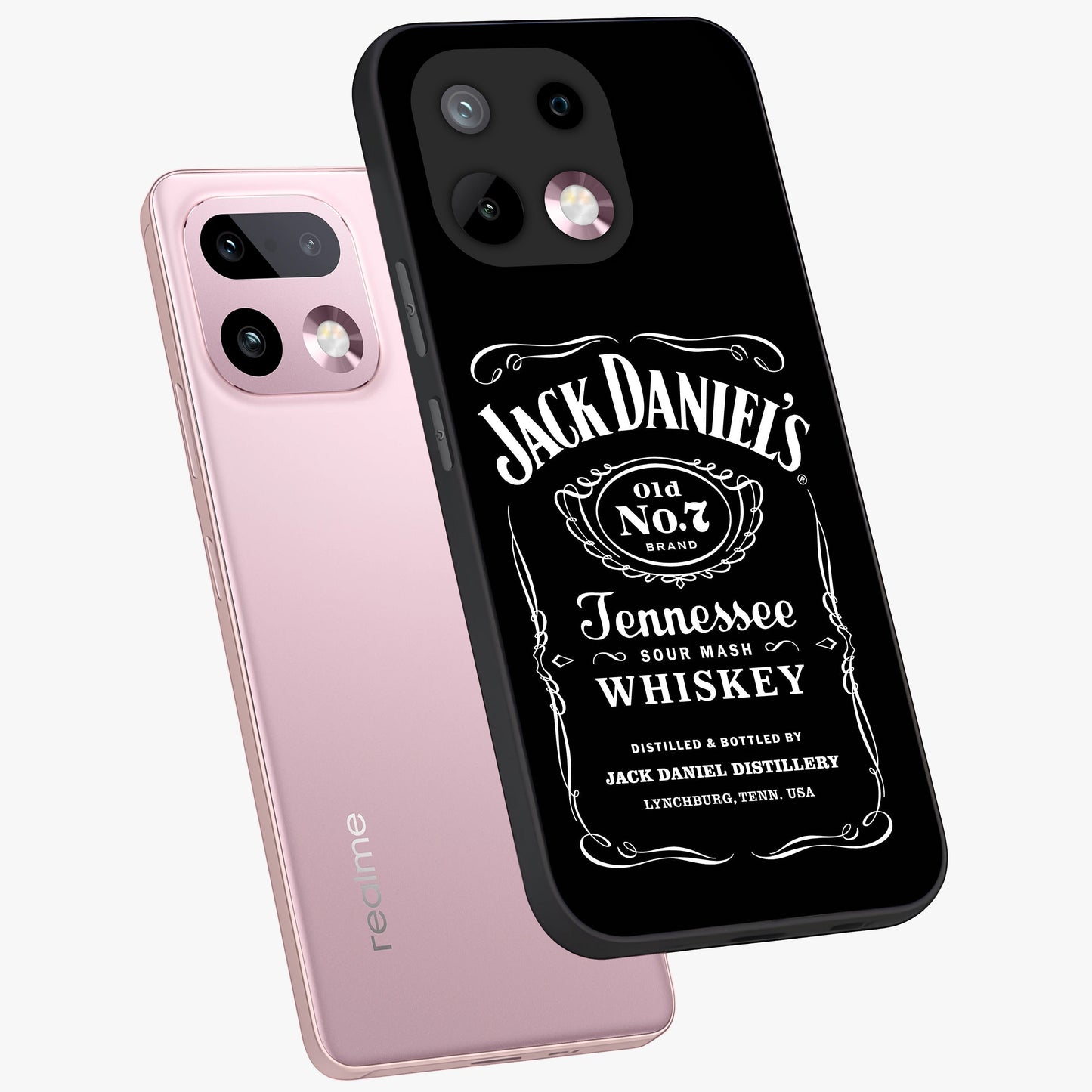 Vintage Whiskey Heritage Glass Case displayed in angled mockup highlighting retro beverage themed design with heritage aesthetic.