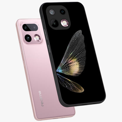 Whispers Of Wings Glass Case displayed in angled mockup highlighting soft feather design with celestial aesthetic style.