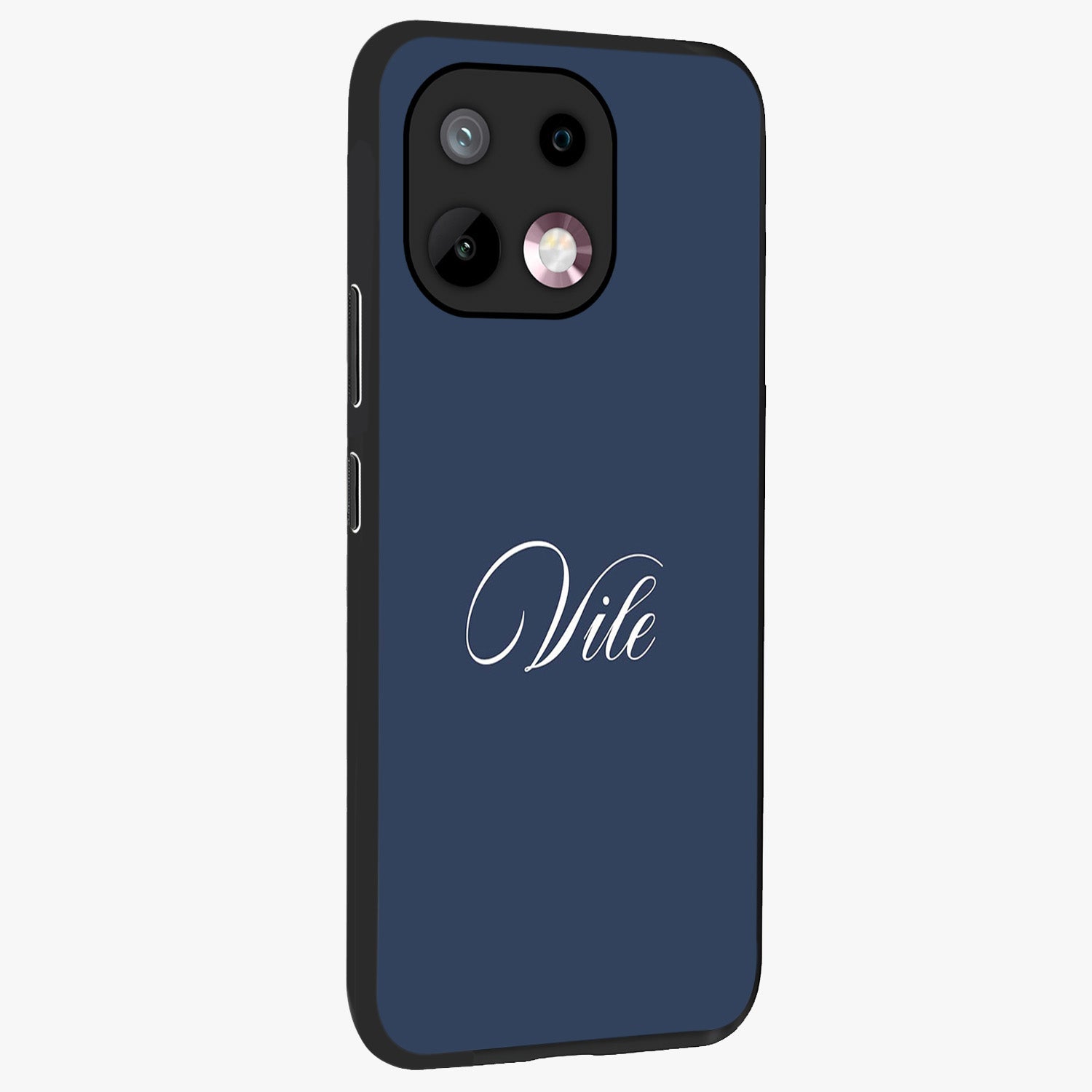 Blue Vintage Floral Pattern Glass Case displayed in angled mockup highlighting classic blue floral pattern and retro aesthetic design.
