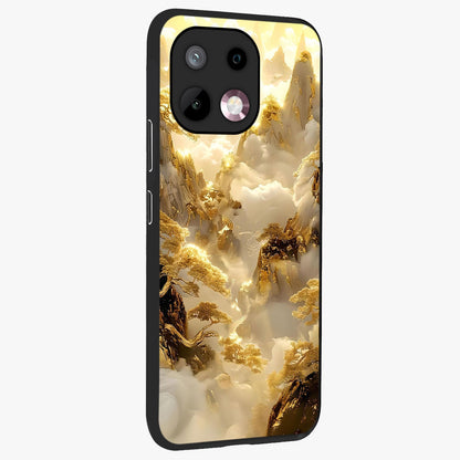 Gates Of Illumination Glass Case upright view showcasing glowing gateway artwork with mystical celestial theme.
