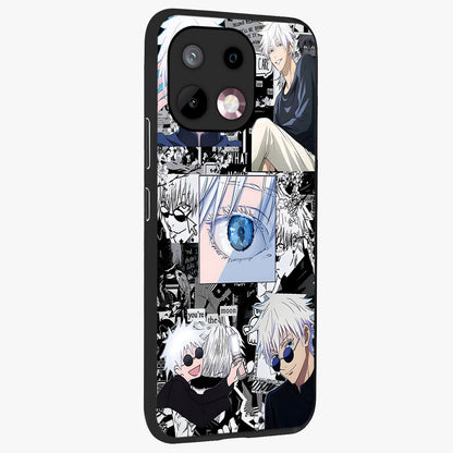 Infinity Sorcerer Chaos Glass Case upright view showcasing dramatic sorcerer artwork with chaotic mystical theme.
