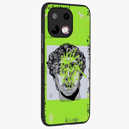 Neo Graffiti Rebellion Glass Case upright view showcasing colorful graffiti artwork with bold modern street style.