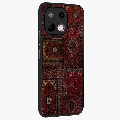 Persian Velvet Tale Glass Case upright view showcasing elegant Persian artwork with classic heritage theme.