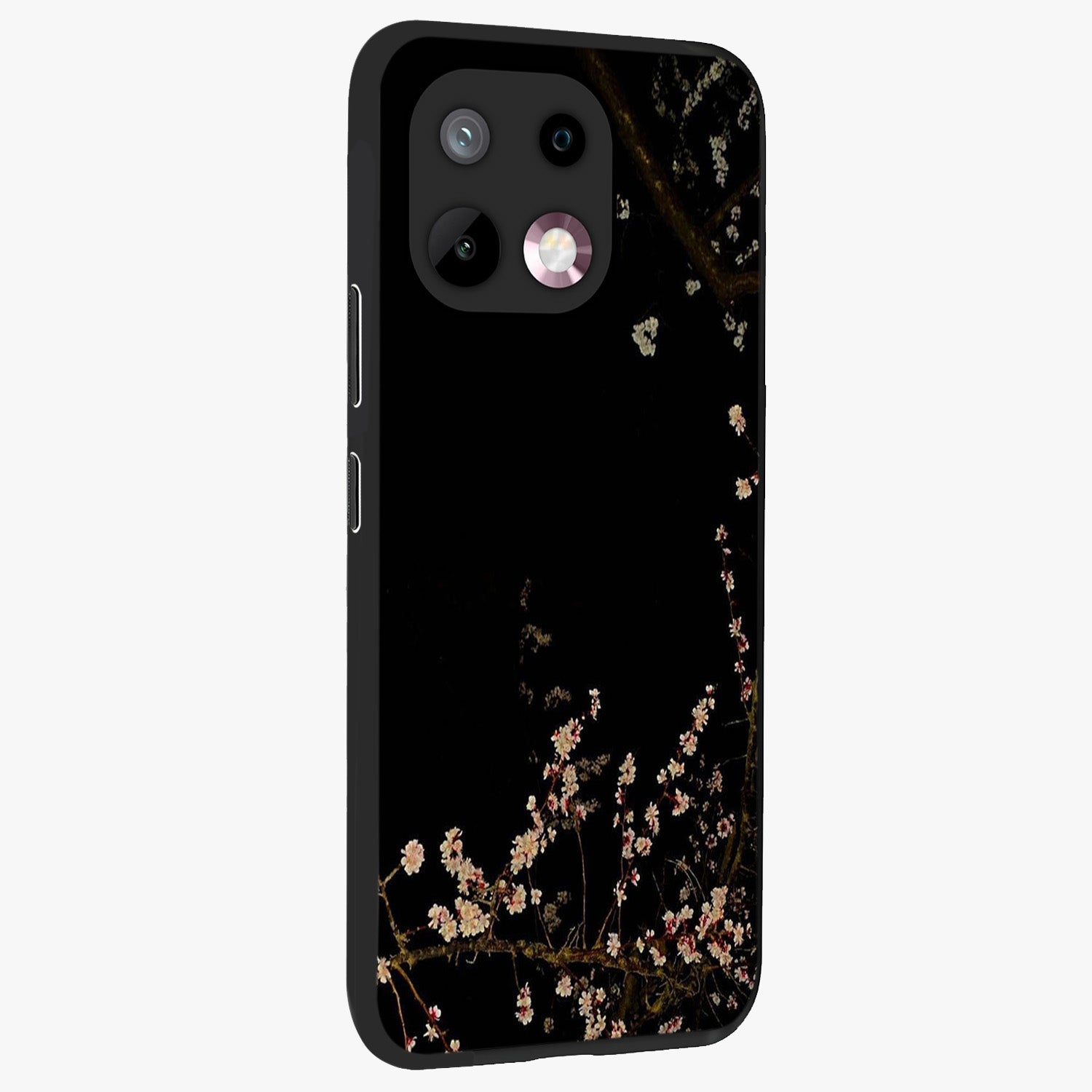 Petal Moon Light With Custom Name Glass Case upright view showcasing elegant floral moon artwork with personalized aesthetic.