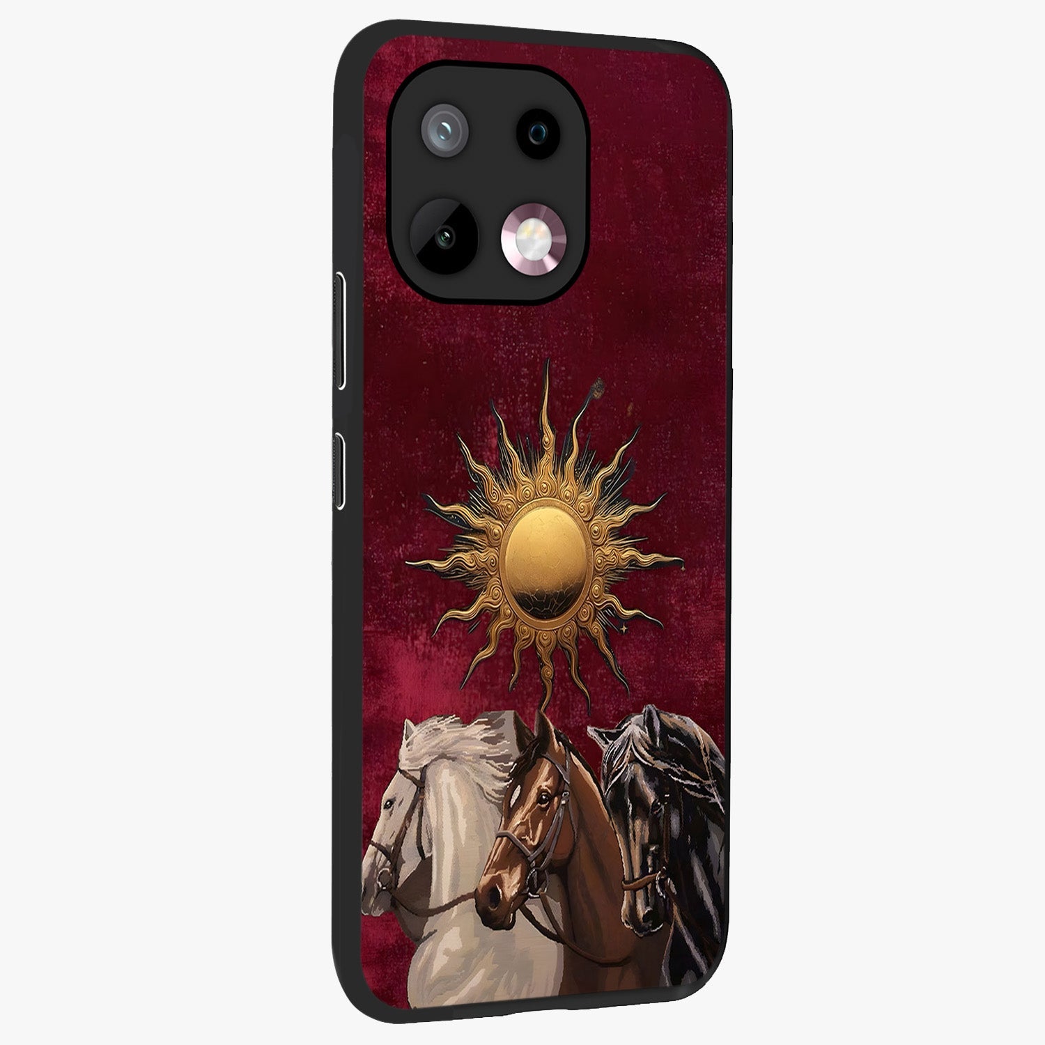 Solar Riders Glass Case upright view showcasing energetic rider artwork with bold adventure theme.