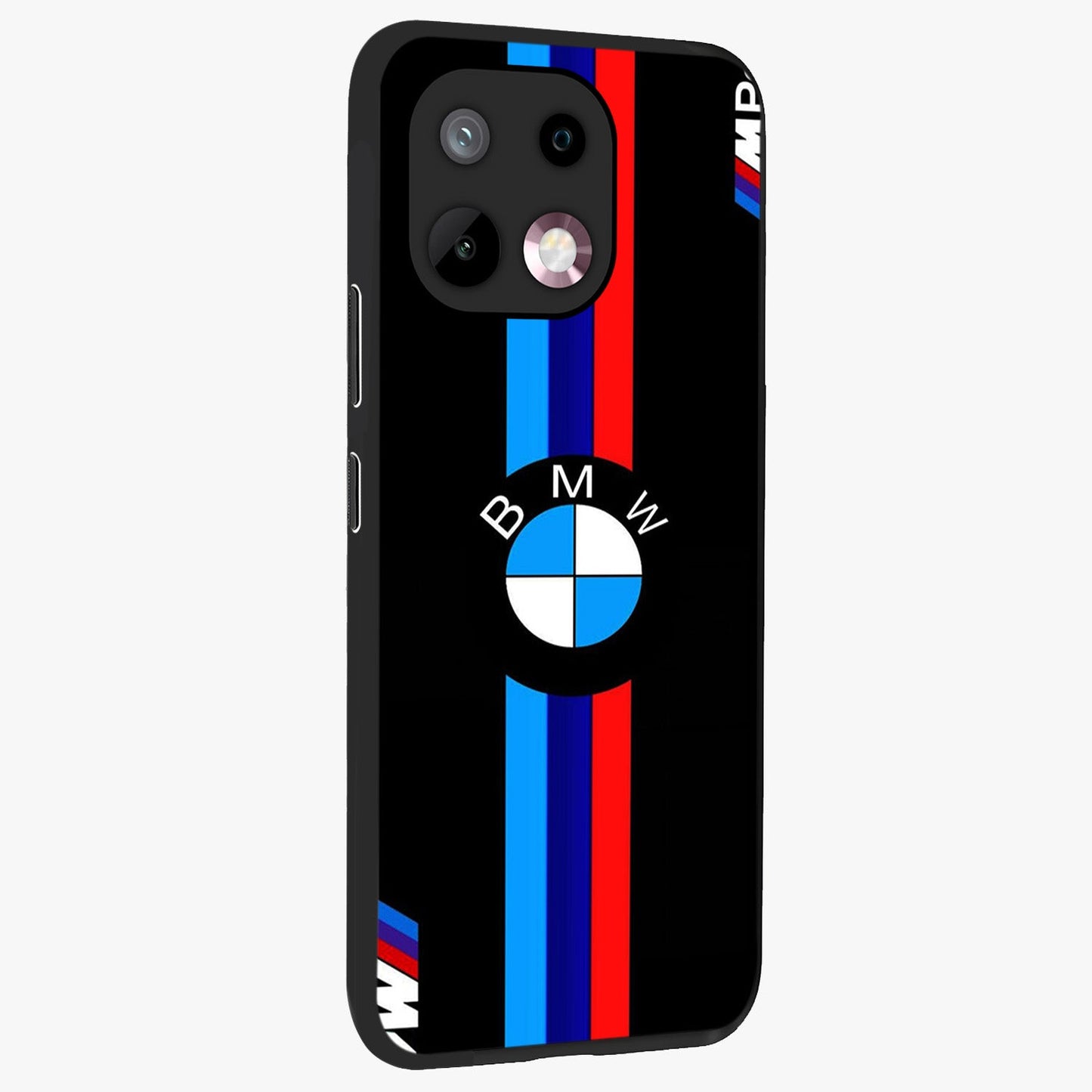 Turbo BMW Beast Glass Case upright view showcasing powerful car artwork with modern motorsport theme.