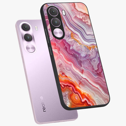 Rose Quartz Marble Glass Case displayed in angled mockup highlighting elegant marble pattern with soft aesthetic style.