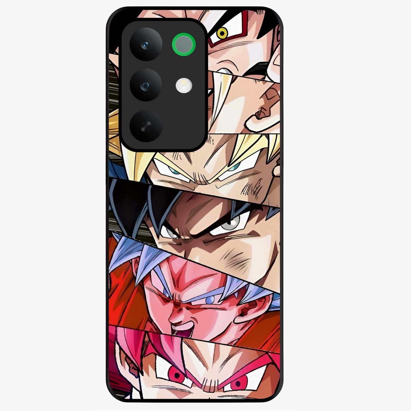 Anime Character Glass Case showing flat back view with vibrant anime artwork and glossy glass finish.