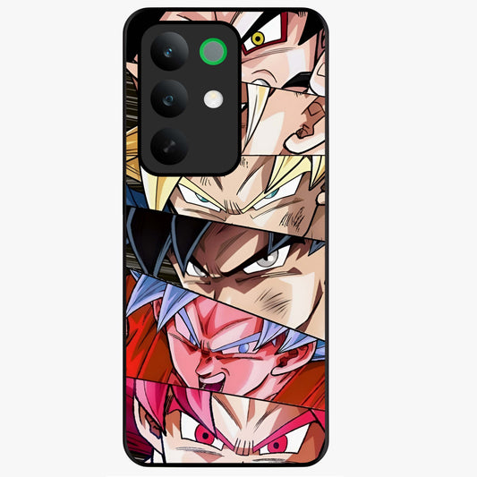 Anime Character Glass Case showing flat back view with vibrant anime artwork and glossy glass finish.