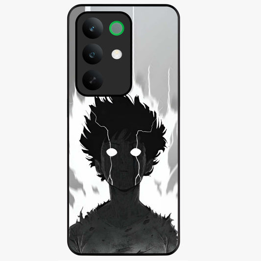 Awakened Inner Rage Glass Case showing flat back view with intense artistic artwork and glossy glass finish.