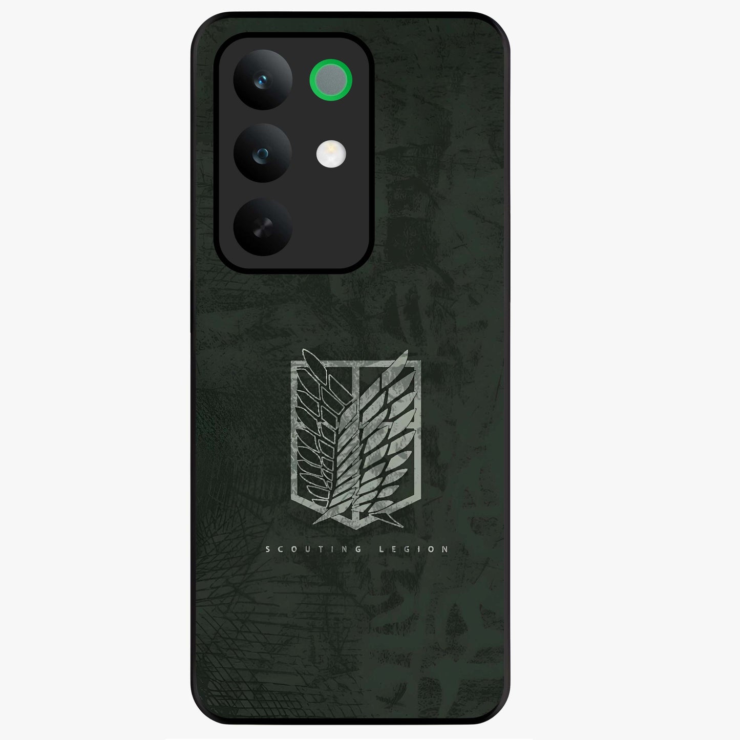 Wings Of Freedom Glass Case showing flat back view with symbolic wings artwork and glossy glass finish.