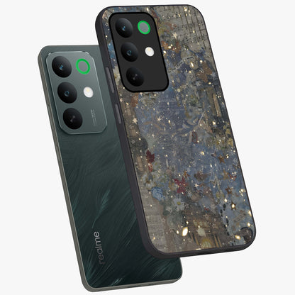 Aesthetic Astrolophia Glass Case displayed in angled mockup highlighting artistic aesthetic elements and smooth glass surface.