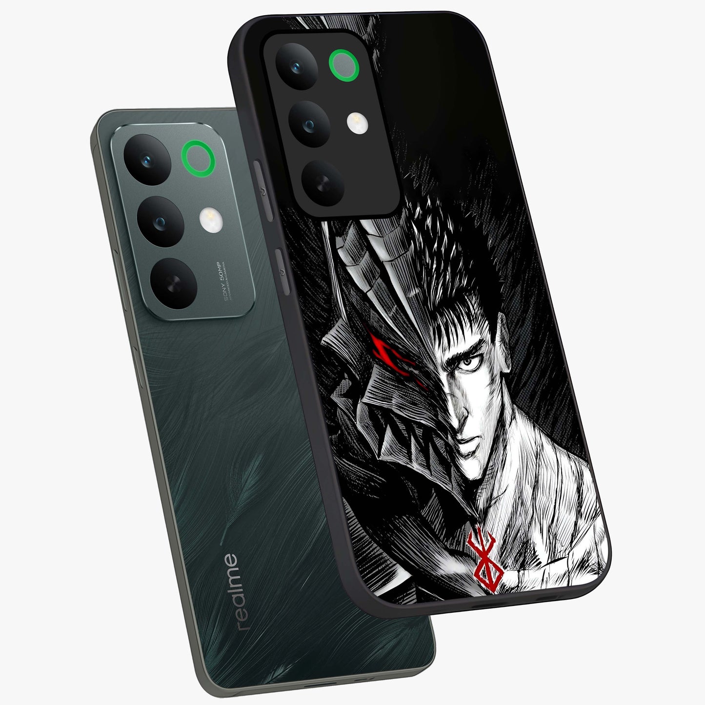 Berserker Blood Oath Glass Case displayed in angled mockup highlighting dark fantasy graphic design and powerful theme.