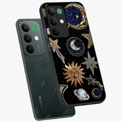 Celestial Gem Constellations Glass Case displayed in angled mockup highlighting gemstone inspired constellation design.