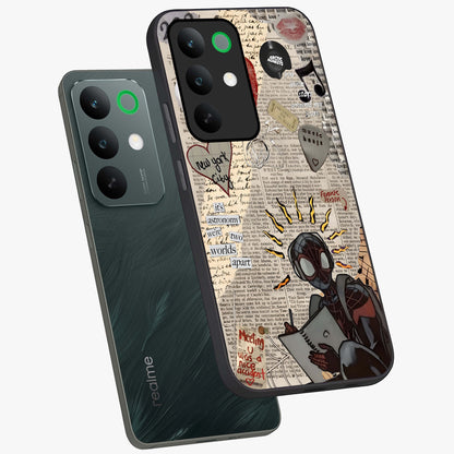 City Dream Sketch Glass Case displayed in angled mockup highlighting minimal city illustration with aesthetic sketch style.