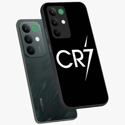 Cr7 Elite Strike Glass Case displayed in angled mockup highlighting powerful sports graphic with bold athletic theme.
