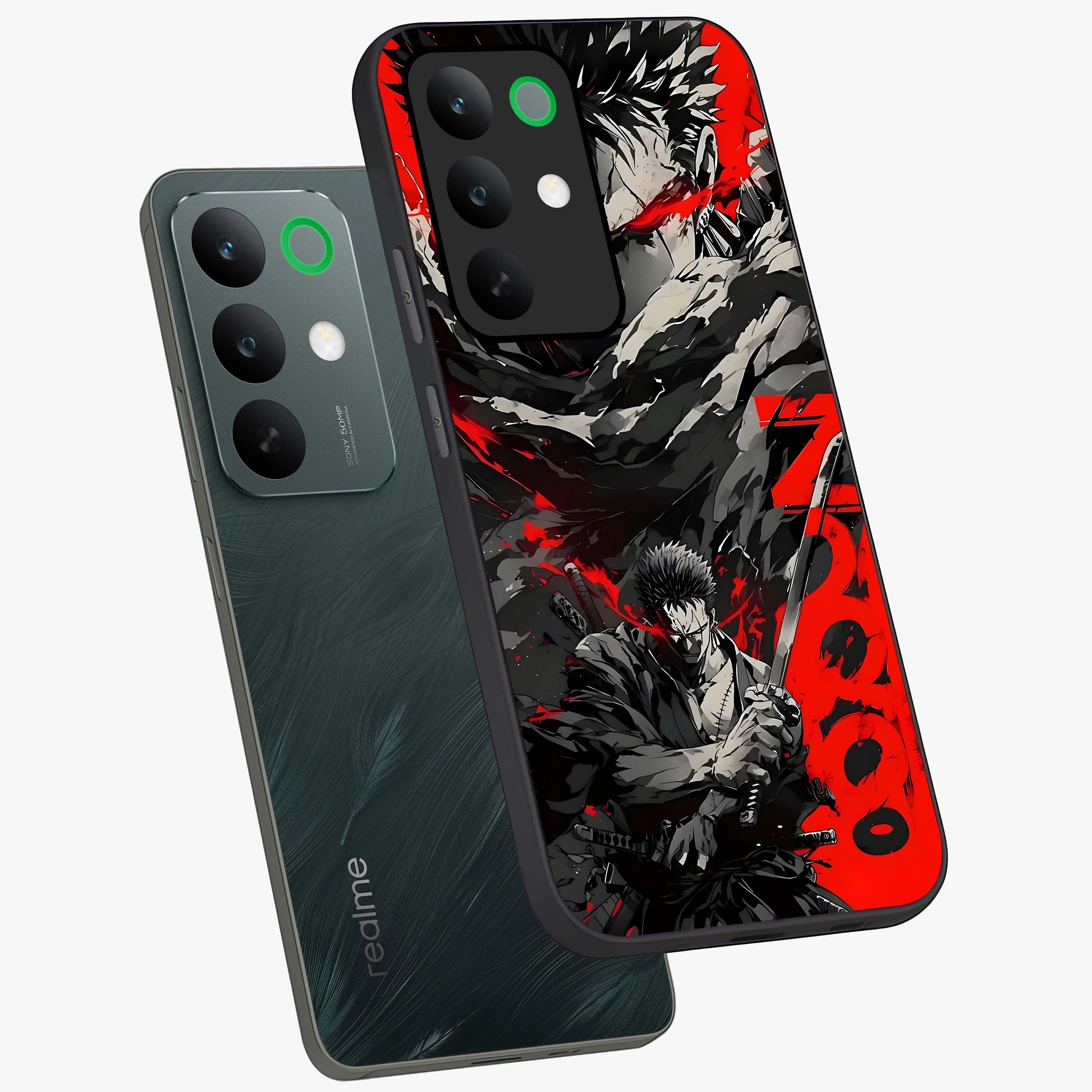 Demon Sword Resolve Glass Case displayed in angled mockup highlighting powerful demon sword illustration with dark fantasy aesthetic.