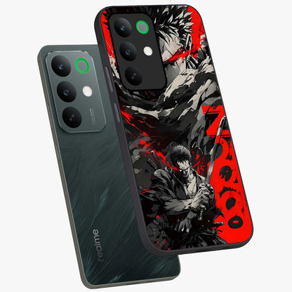 Demon Sword Resolve Glass Case displayed in angled mockup highlighting powerful demon sword illustration with dark fantasy aesthetic.