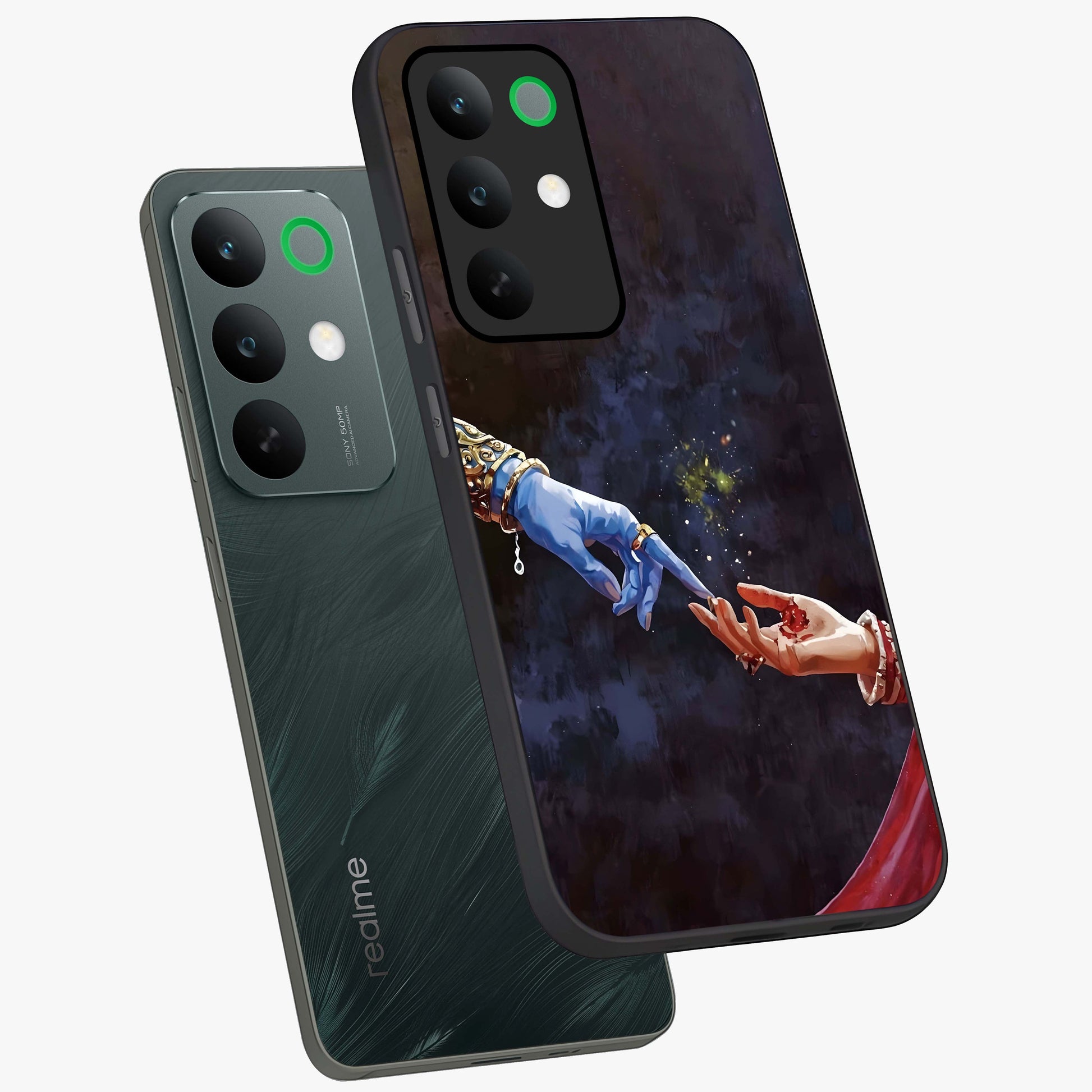 Divine Touch Eternal Glass Case displayed in angled mockup highlighting elegant divine inspired design with calm aesthetic style.