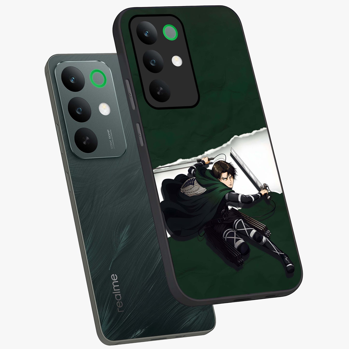 Emerald War Vanguard Glass Case displayed in angled mockup highlighting intense battle inspired design with emerald tone aesthetic.