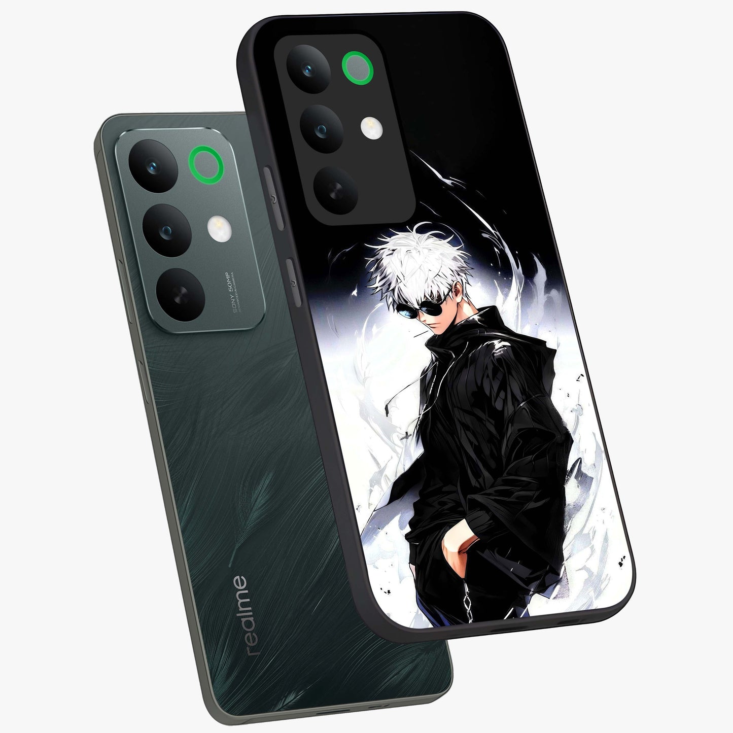 Limitless Shadow King Glass Case displayed in angled mockup highlighting dramatic dark hero design with intense aesthetic.