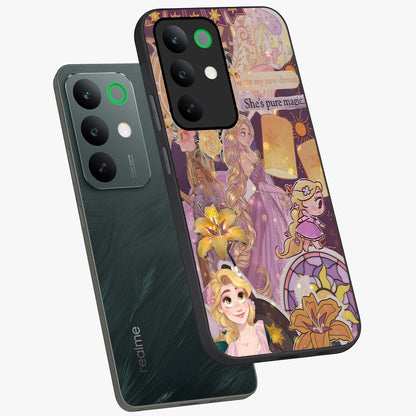 Magical Tangled Dream Glass Case displayed in angled mockup highlighting whimsical fantasy design with magical aesthetic.