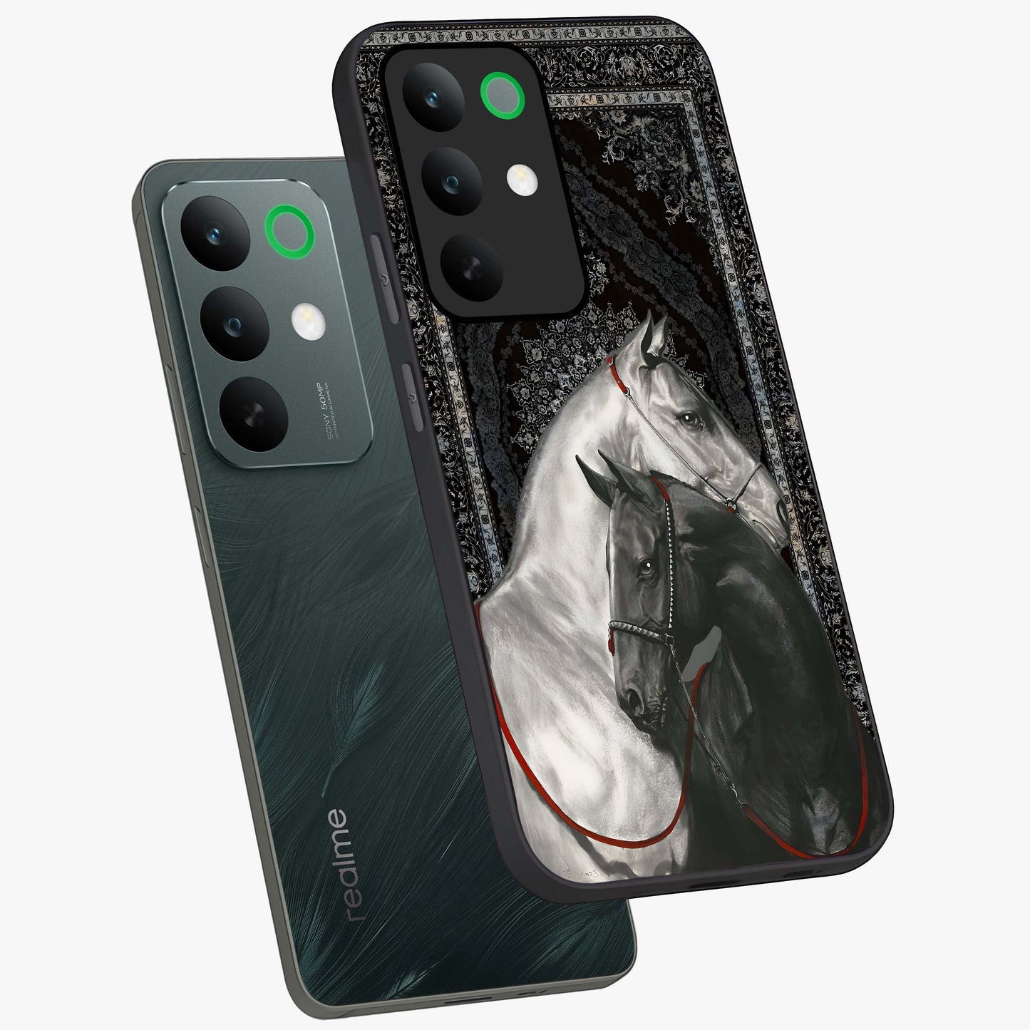 Majestic Ride Legacy Glass Case displayed in angled mockup highlighting sleek vehicle design with bold racing aesthetic.