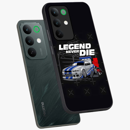 Midnight Racing Legacy Glass Case displayed in angled mockup highlighting dynamic automotive design with bold midnight aesthetic.