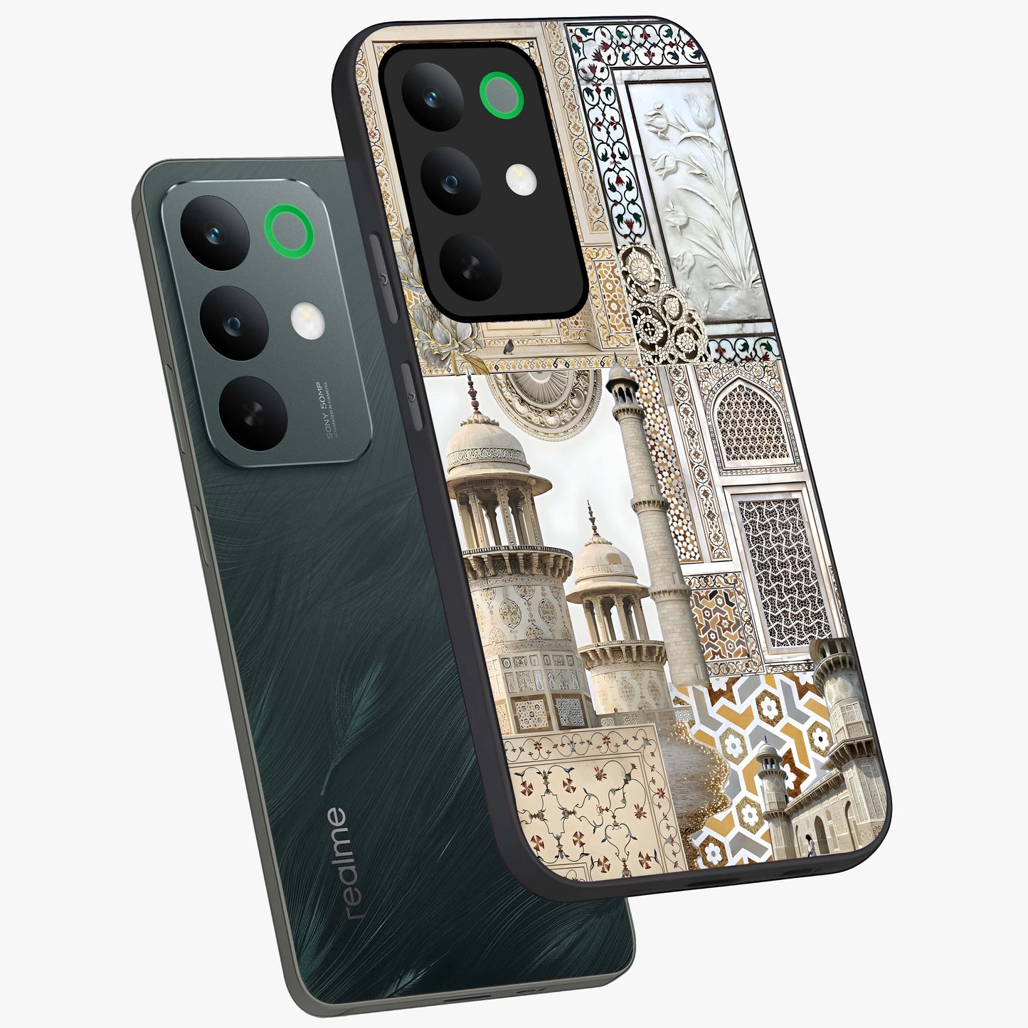 Mughal Marble Legacy Glass Case displayed in angled mockup highlighting elegant heritage marble artwork with royal aesthetic.