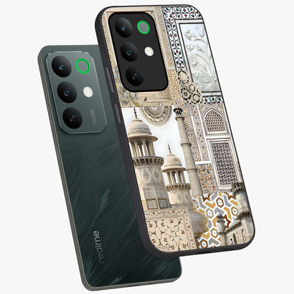 Mughal Marble Legacy Glass Case displayed in angled mockup highlighting elegant heritage marble artwork with royal aesthetic.
