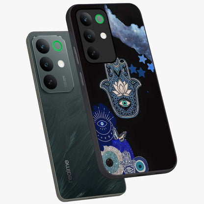 Mystic Hand Aura Glass Case displayed in angled mockup highlighting magical aura design with spiritual aesthetic style.