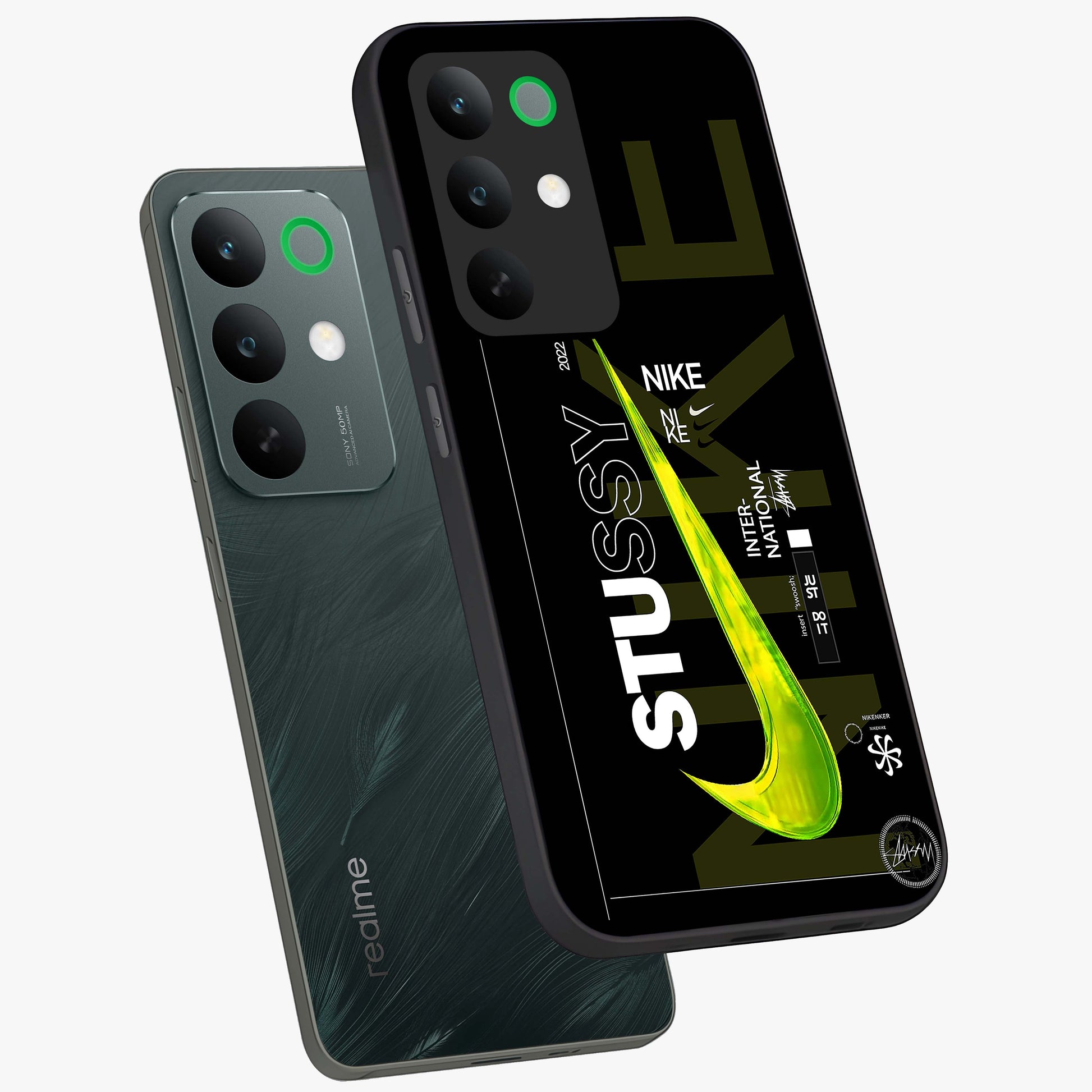 Neon Street Edition Glass Case displayed in angled mockup highlighting vibrant urban design with bold street aesthetic.