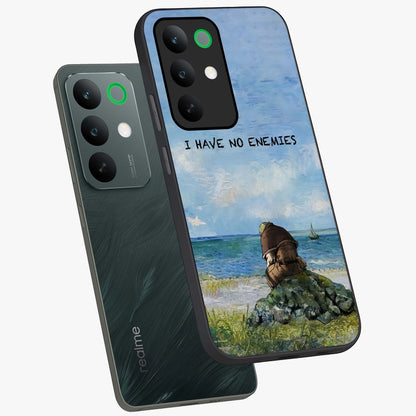 Peace Beyond War Glass Case displayed in angled mockup highlighting meaningful message design with artistic aesthetic style.