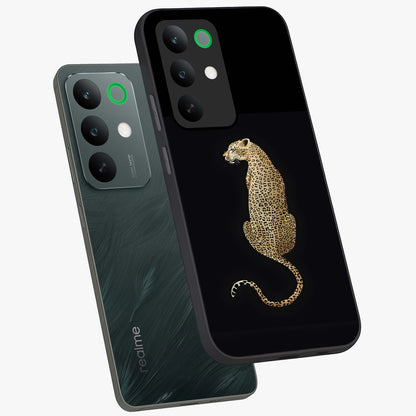 Regal Leopard Glass Case displayed in angled mockup highlighting powerful animal illustration with stylish wild aesthetic.