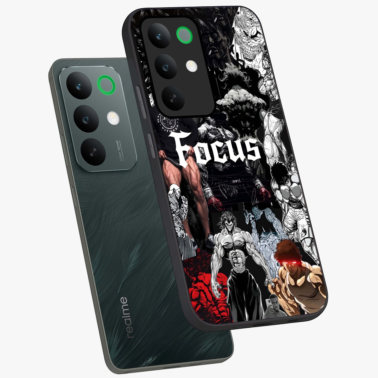 Relentless Power Focus Glass Case displayed in angled mockup highlighting bold statement design with modern aesthetic style.