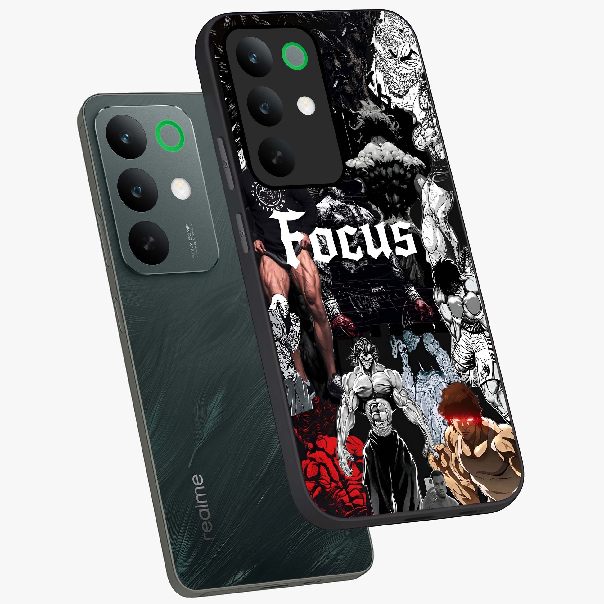 Relentless Power Focus Glass Case displayed in angled mockup highlighting bold statement design with modern aesthetic style.