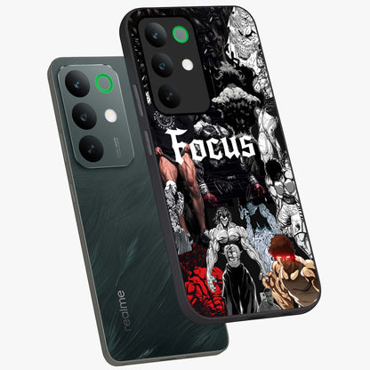 Relentless Power Focus Glass Case displayed in angled mockup highlighting bold statement design with modern aesthetic style.