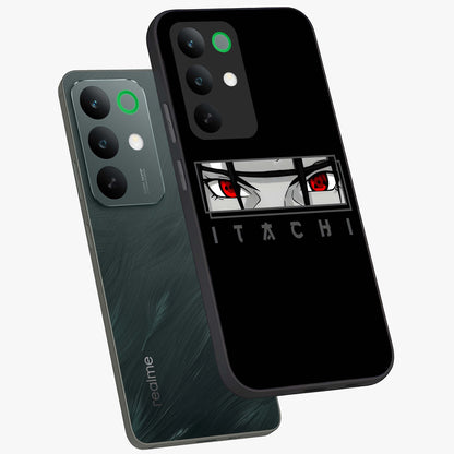 Scarlet Gaze Dominance Glass Case displayed in angled mockup highlighting intense visual design with bold scarlet aesthetic.