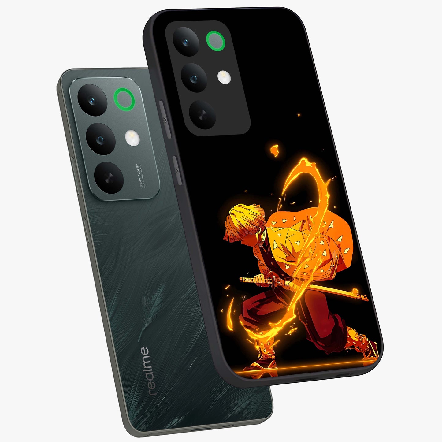 Thunder Flame Execution Glass Case displayed in angled mockup highlighting dramatic fire themed design with intense fantasy aesthetic.