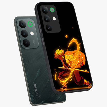 Thunder Flame Execution Glass Case displayed in angled mockup highlighting dramatic fire themed design with intense fantasy aesthetic.