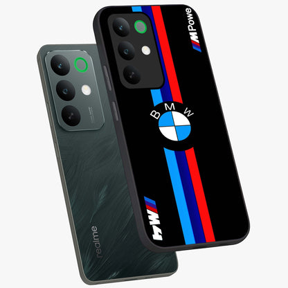 Turbo BMW Beast Glass Case displayed in angled mockup highlighting sleek racing car design with bold automotive aesthetic.
