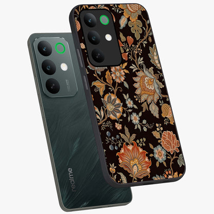 Vintage Floral Dream Glass Case displayed in angled mockup highlighting elegant vintage flower design with soft aesthetic style.