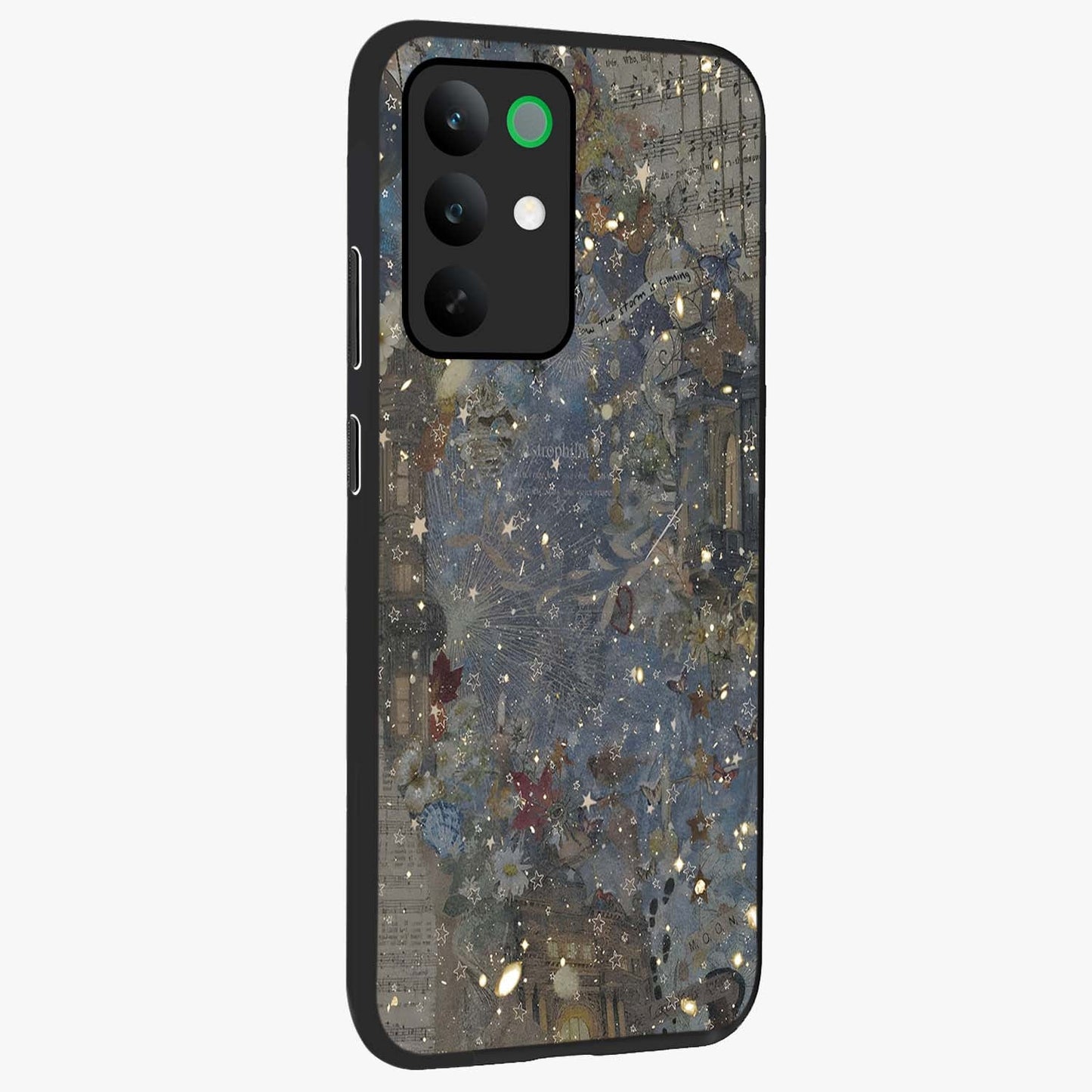 Aesthetic Astrolophia Glass Case upright view showcasing soft aesthetic theme with stylish modern look.