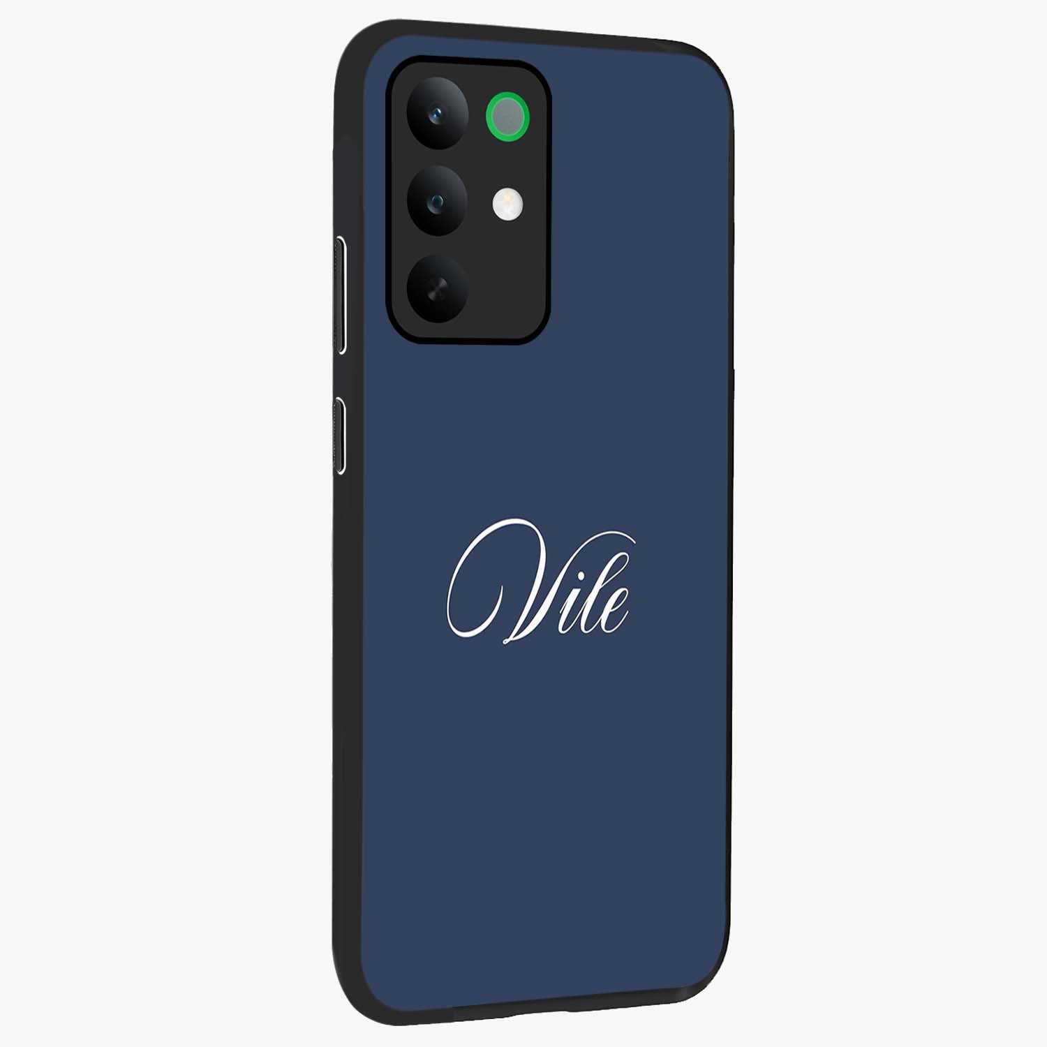 Blue Vintage Floral Pattern Glass Case displayed in angled mockup highlighting classic blue floral pattern and retro aesthetic design.